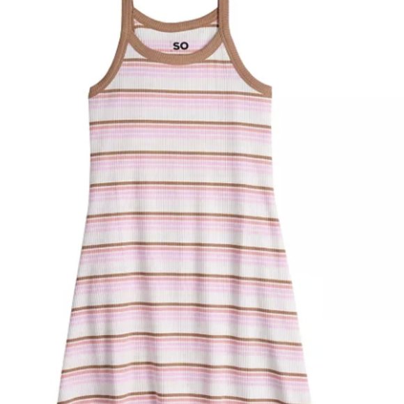 SO HIGH NECK FIT & FLARE TANK DRESS SIZE XS (6/6X)  #K48 - Picture 1 of 2